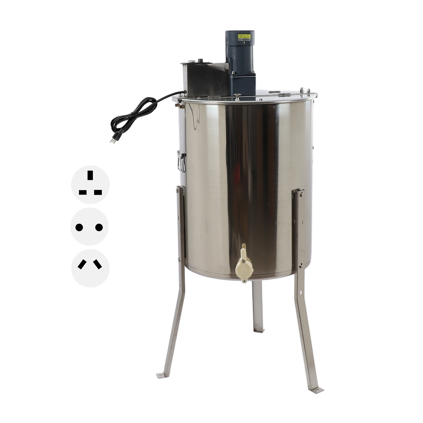 전기 꿀 추출기 스테인레스 스틸 조절 가능한 높이 꿀 원심 분리기 양봉 용품 꿀 원심 분리기 꿀 분리기