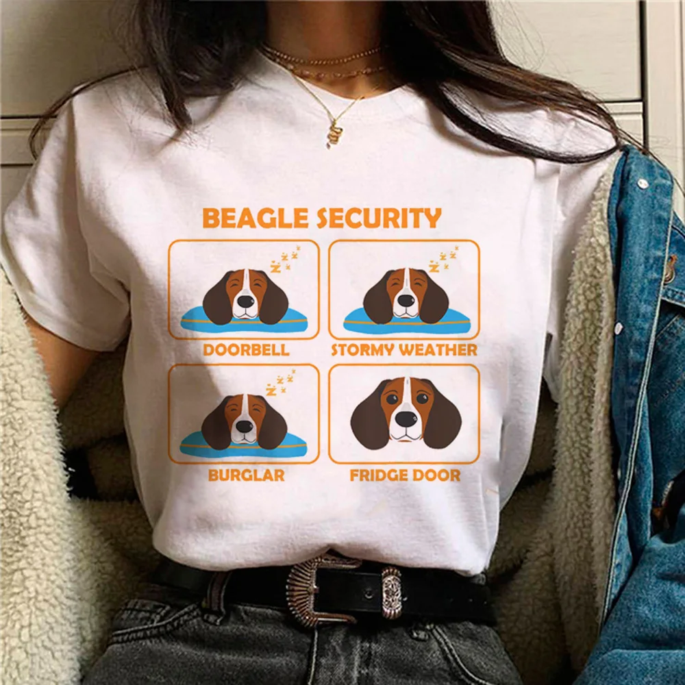 Beagle top women streetwear t-shirts girl designer clothes