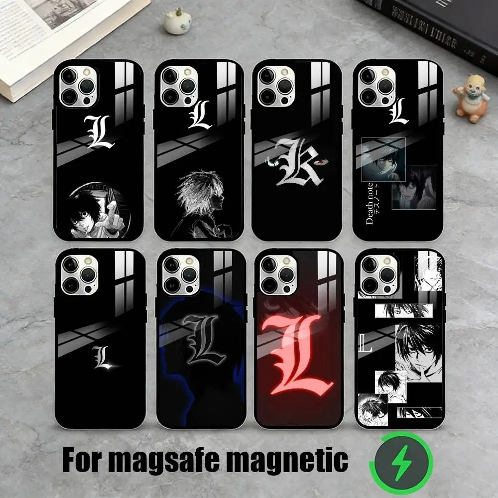 

L-Lawliet Death Note Phone Case For iPhone17,16,15,14,13,12,11 Plus,Pro Magnetic For Magsafe Wireless Charging