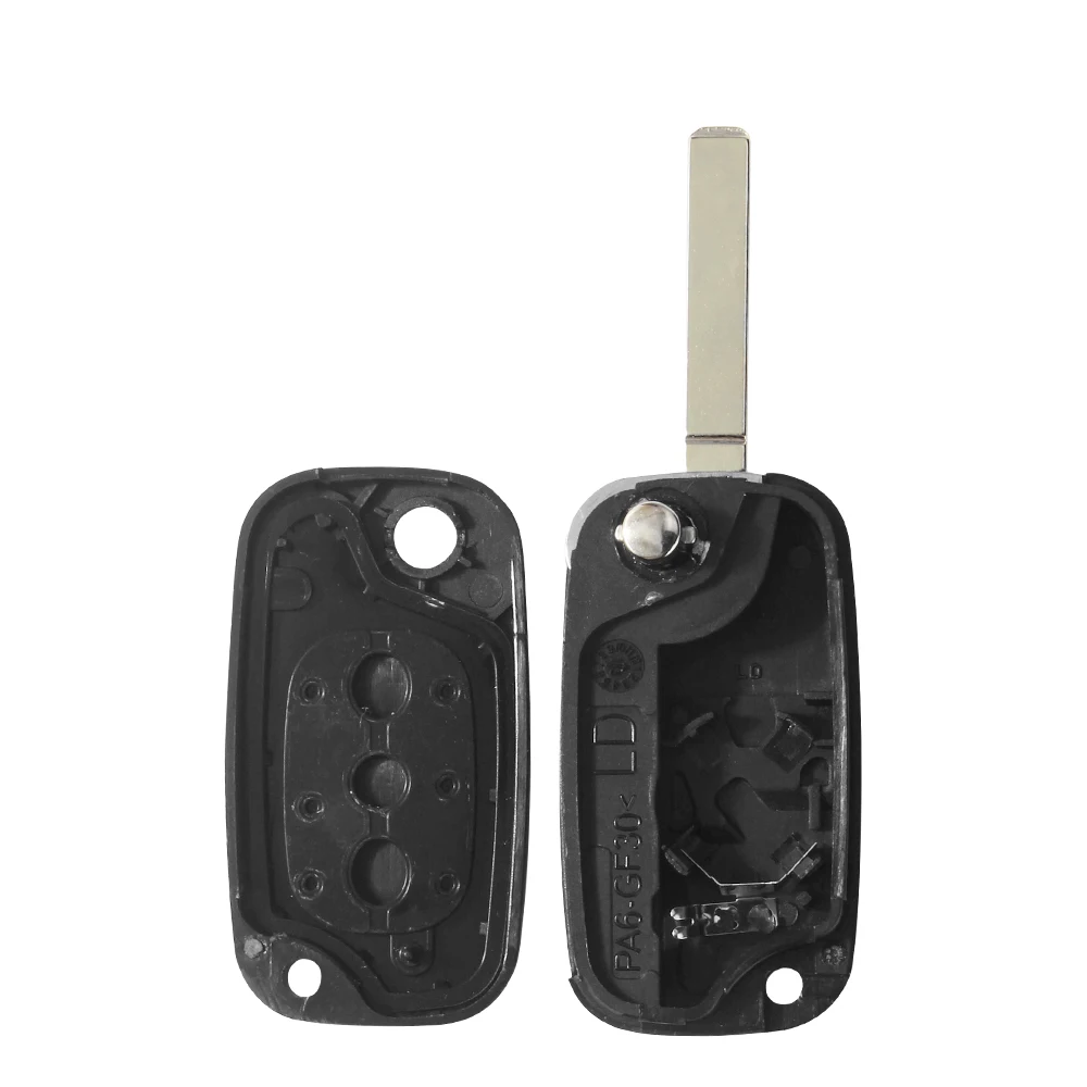 KEYYOU 1 Uds 2/3 botones funda para llave de coche para Renault Fluence Clio Megane Kangoo Modus llave automática con hoja NE73/VA2