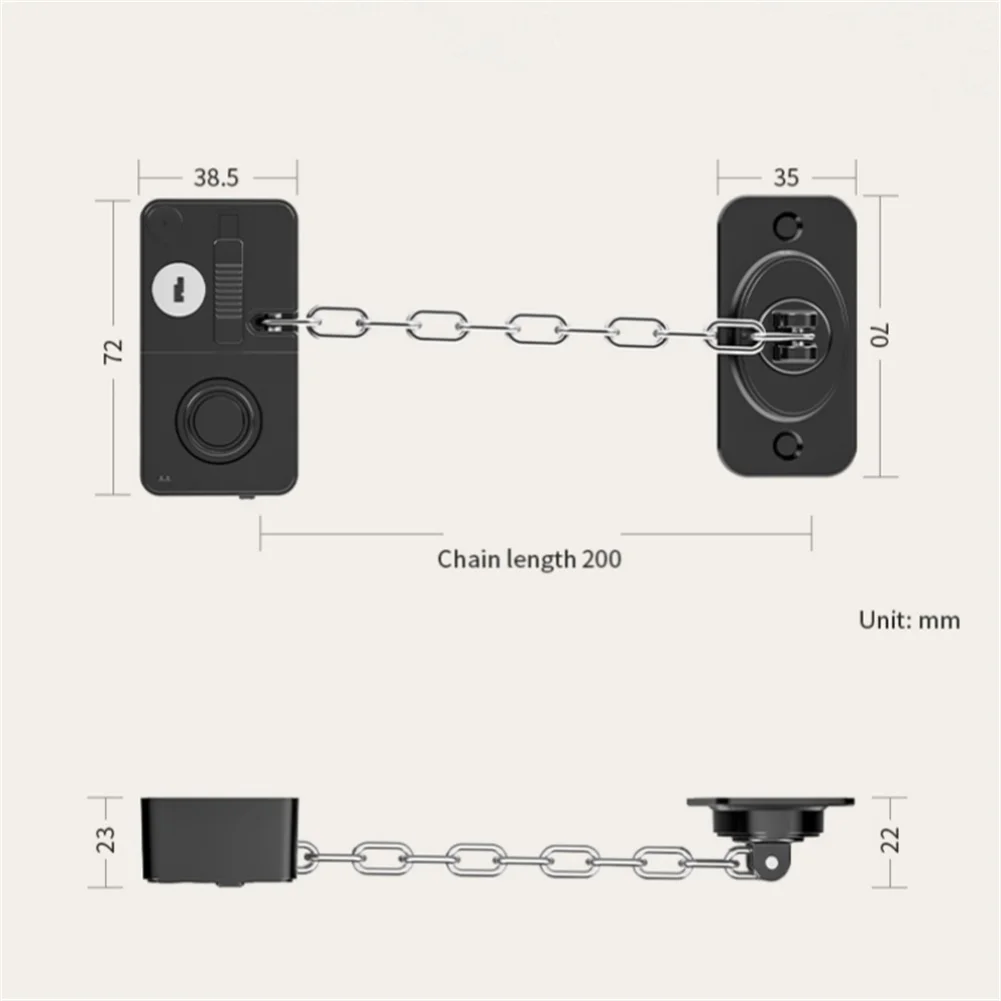 120dB Loud Door Alarm Child Safety Lock Type-C Rechargeable Fridge Cabinet Drawer Security Sensor Anti Theft Home Protection Set