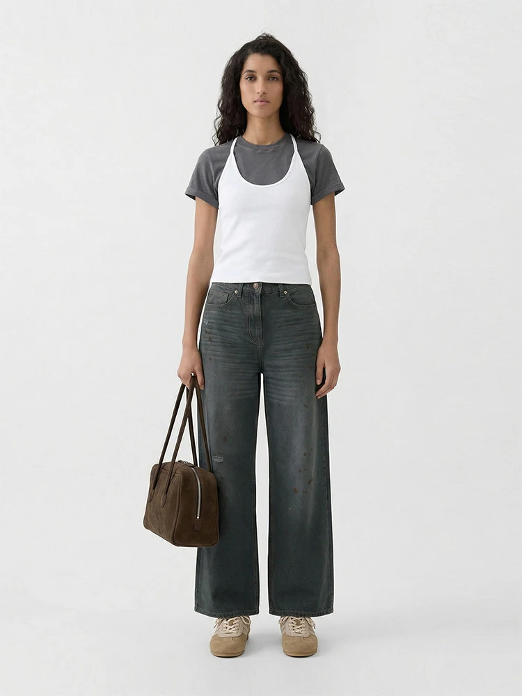 

Жилет M1DNOTE с U-образным вырезом, без чашечек, стандартной длины, весна-лето 2026, новый стиль, 100% другой материал