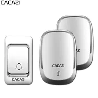 CACAZI Wireless Doorbell Waterproof US EU UK Plug AC Battery Home Wireless Call Ring Bell Chime 1 2 Transmitter 1 2 3 Receiver