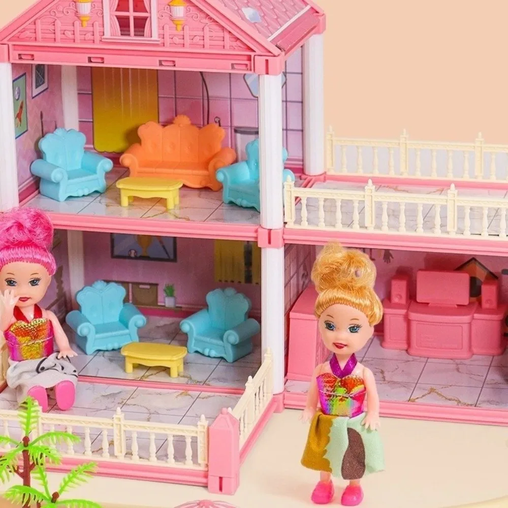 

Креативный 3D набор дома со светодиодной подсветкой, игрушка в подарок, ролевая игра, миниатюрная мебель, замок принцессы мечты своими руками