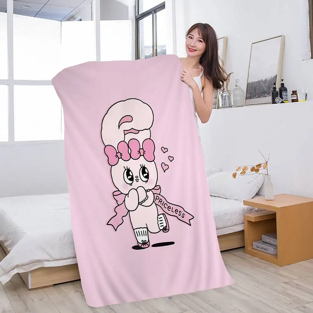 E-Esther Bunny Cartoon Big Microfiber Beach Towels Quick Dry Towel Sand Beach Towels Pool Towel For Travel Swim Pool Yoga
