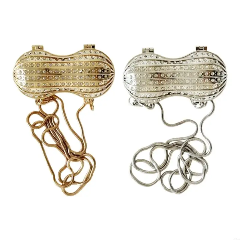 

Women Decorative Bag Lovely Peanut Shaped Shoulder Bag Chain Strap Crossbody Bag 20CA