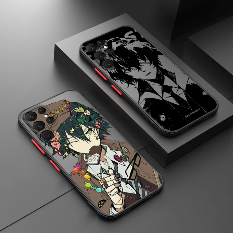 Bungo Stray Dogs Dazai Osamu Samsung A72 A54 A53 A52S A34 A32 A33 A24 A23 A22S A02 Lite Frosted Translucent Phone Case