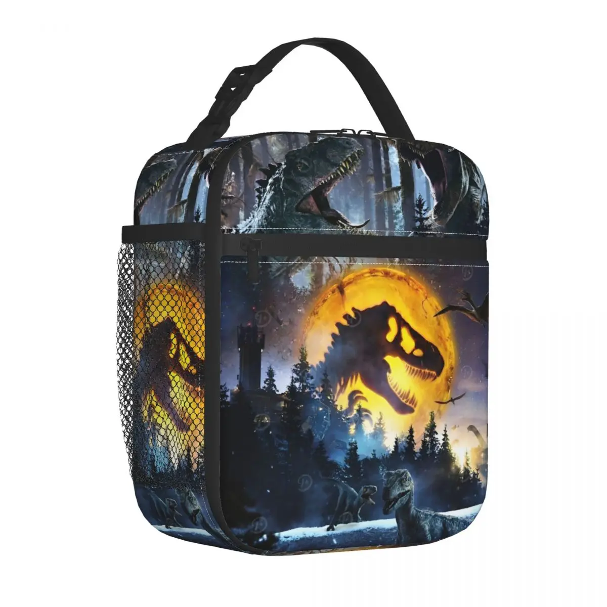 File Jurassic World Dominion Merch Insulated Lunch Bag For Outdoor Dinosaur Food Box Portable Thermal Cooler Lunch Boxes