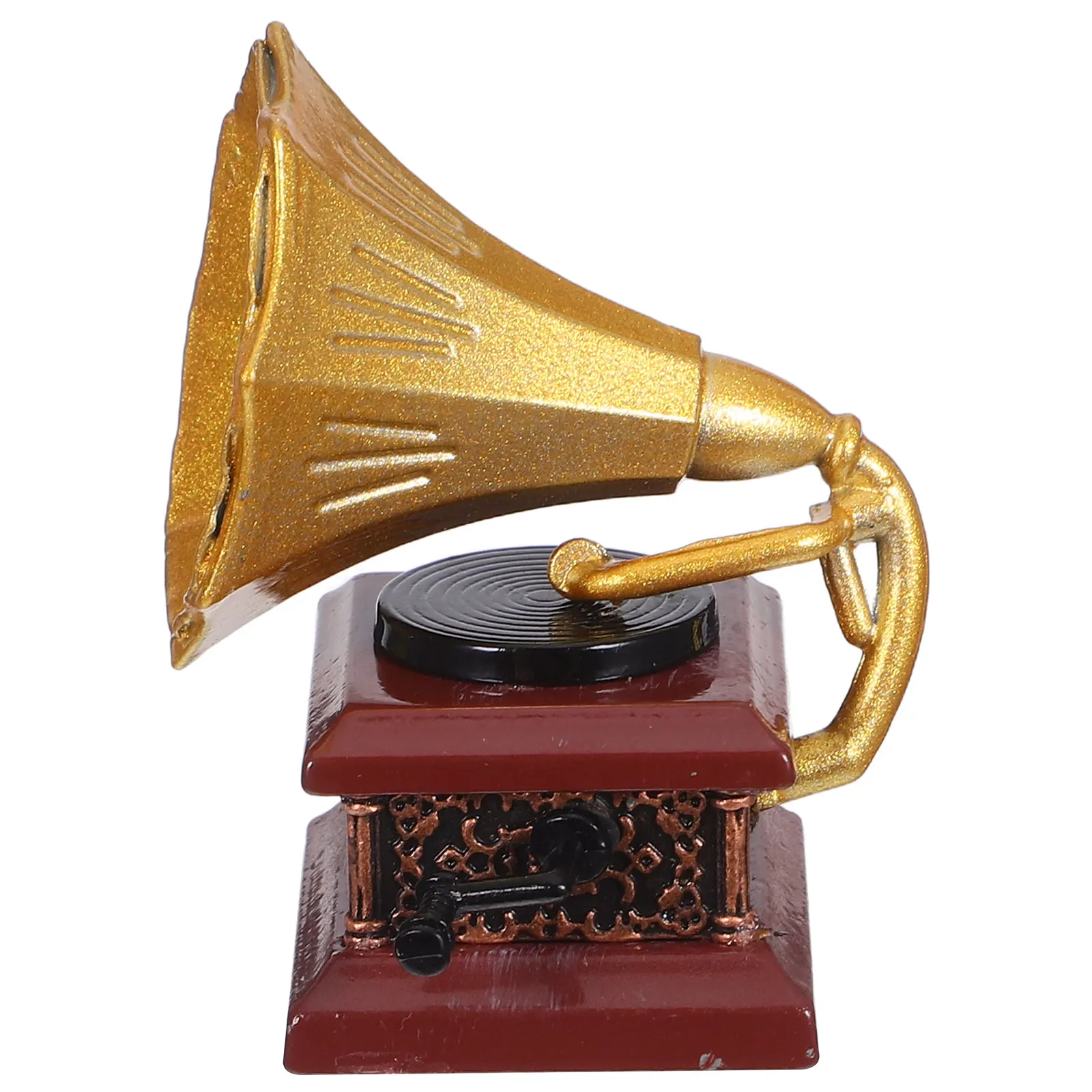 

Miniature Retro Phonograph Dollhouse Accessory Vintage Record Player Ornament for Living Room Table Decor Retro Home Decor Tiny