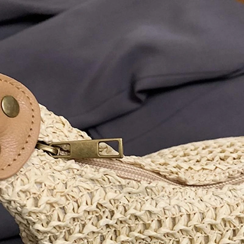 A3PE Women Women Straw Beach Bag Simple Crossbody Bag Bag Counder Handmade Bag Daily Bage Daily #4