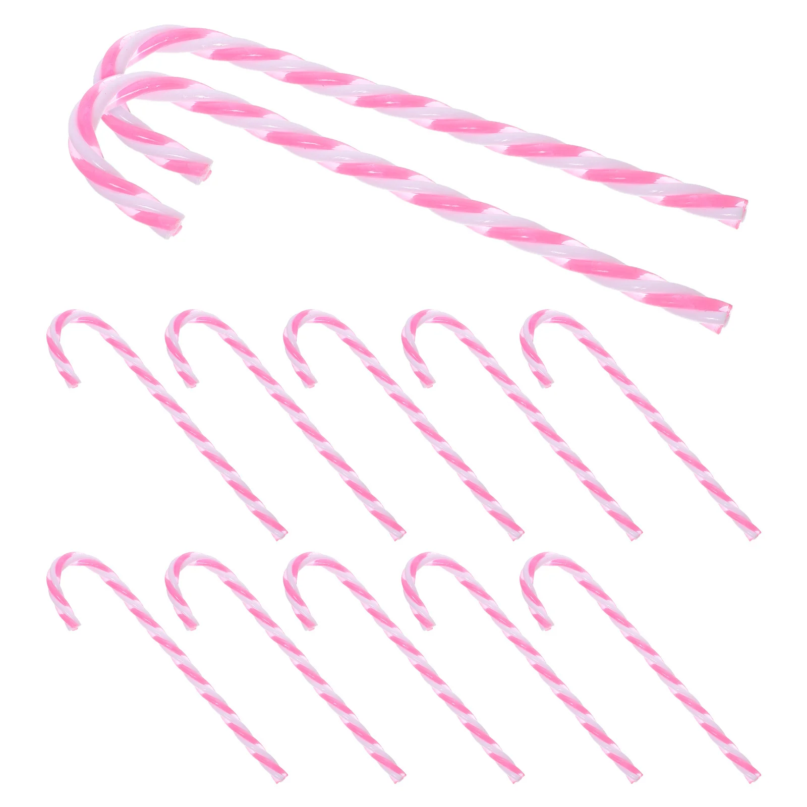 

12 Pcs Christmas Tree Crutch Decoration Home Candy Cane Hanging Ornaments Decors