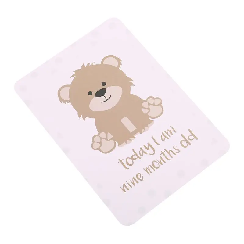 

Newborn Infant Age Card Cards with 0-12 Months Pictures Photo Cards Commemorative Growth Souvenirs for Family Decoration