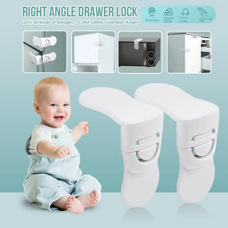 protection door drawers lock 4Pcs/lot Cabinet Locks chils convenient functional locks Cabinet lock from children safety products