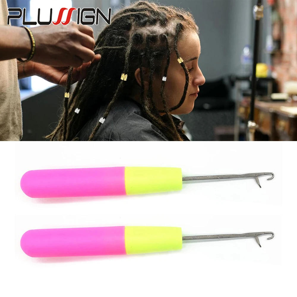 

Пластиковый крючок Plussign для изготовления парика, крючок для вязания, игла для дредов, плетение волос, вязаная коса, 1 шт., игла-защелка, крючок