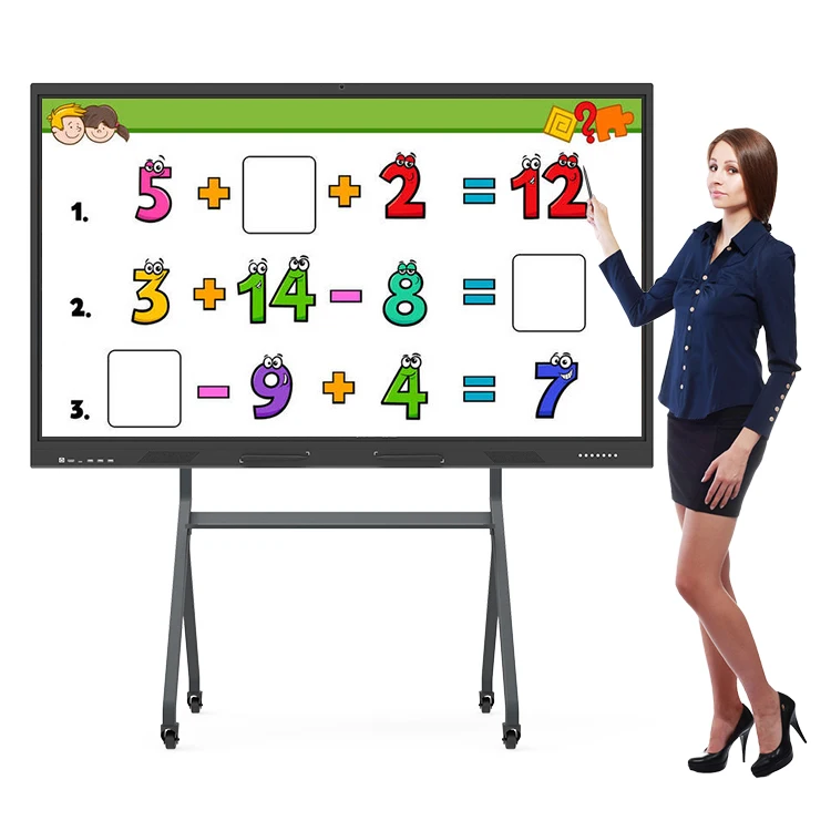 Hot Selling Digital Whiteboard 4K Display 65 75 86 Inch Interactive Flat Panel Multi Touch Screen Smart Board