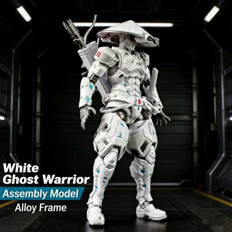 

Первая партия сборной модели игрушки-меха PS-001 White Ghost Warrior из сплава, с костяным каркасом, в стиле Special Forces Snake Eye.