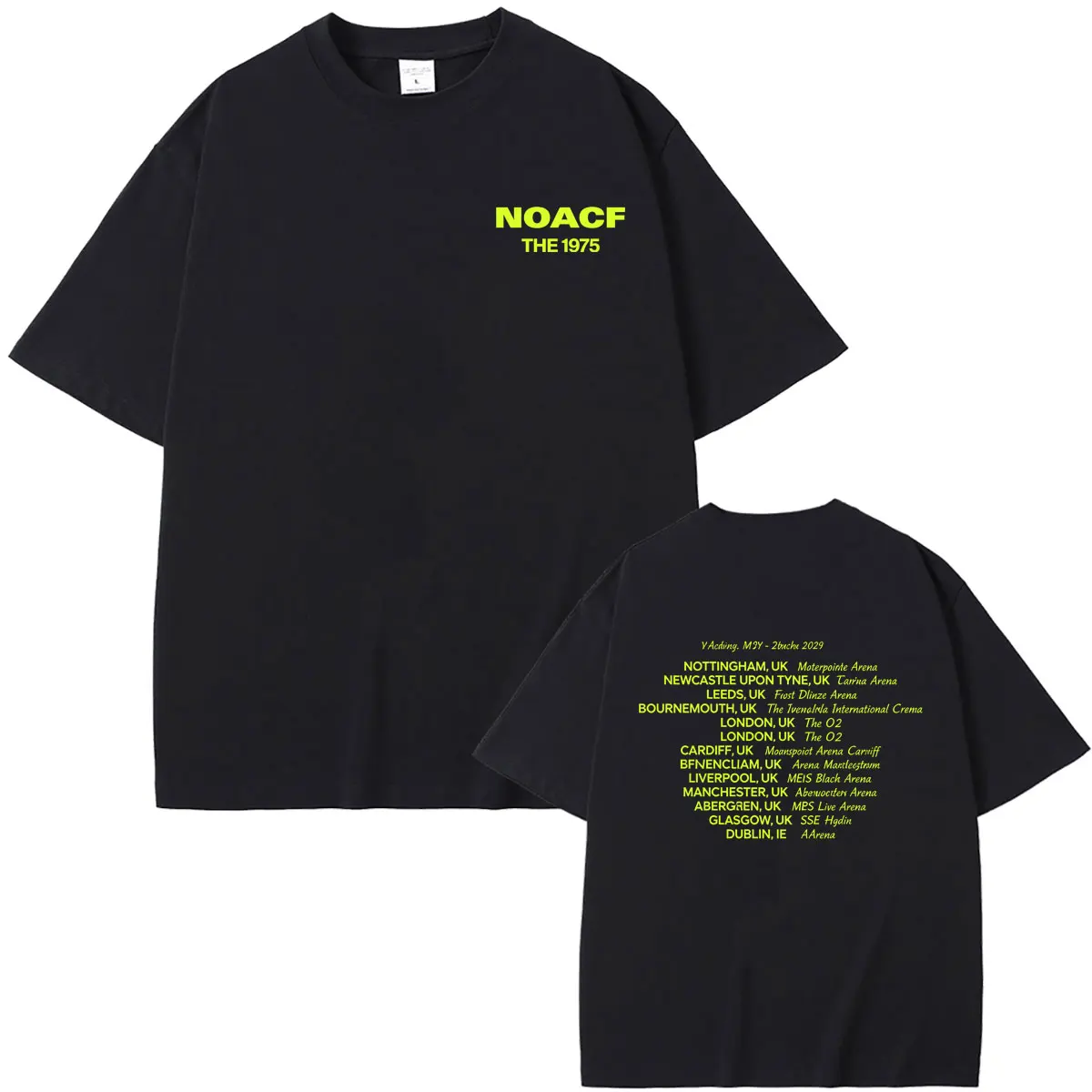 Alternative Rock Band The 1975 Notes on A Conditional Form Graphic T-shirt Men Women Vintage Gothic Oversized Tshirt Streetwear