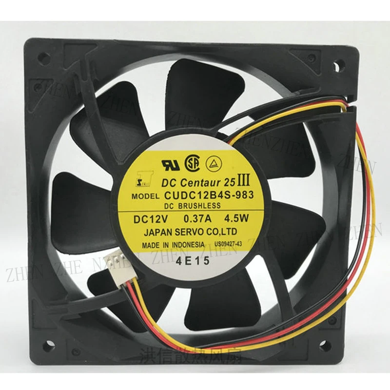 

S New for SERVO CUDC12B4S-983 12V 0.37A 3-Wire Cooling Fan#QW