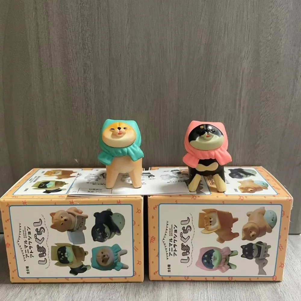 

Kawaii милая собака, загадочная коробка, маленькие собаки Шиба-ину в отражательной глухой коробке, ПВХ, загадочный автомобиль, настольный подарок