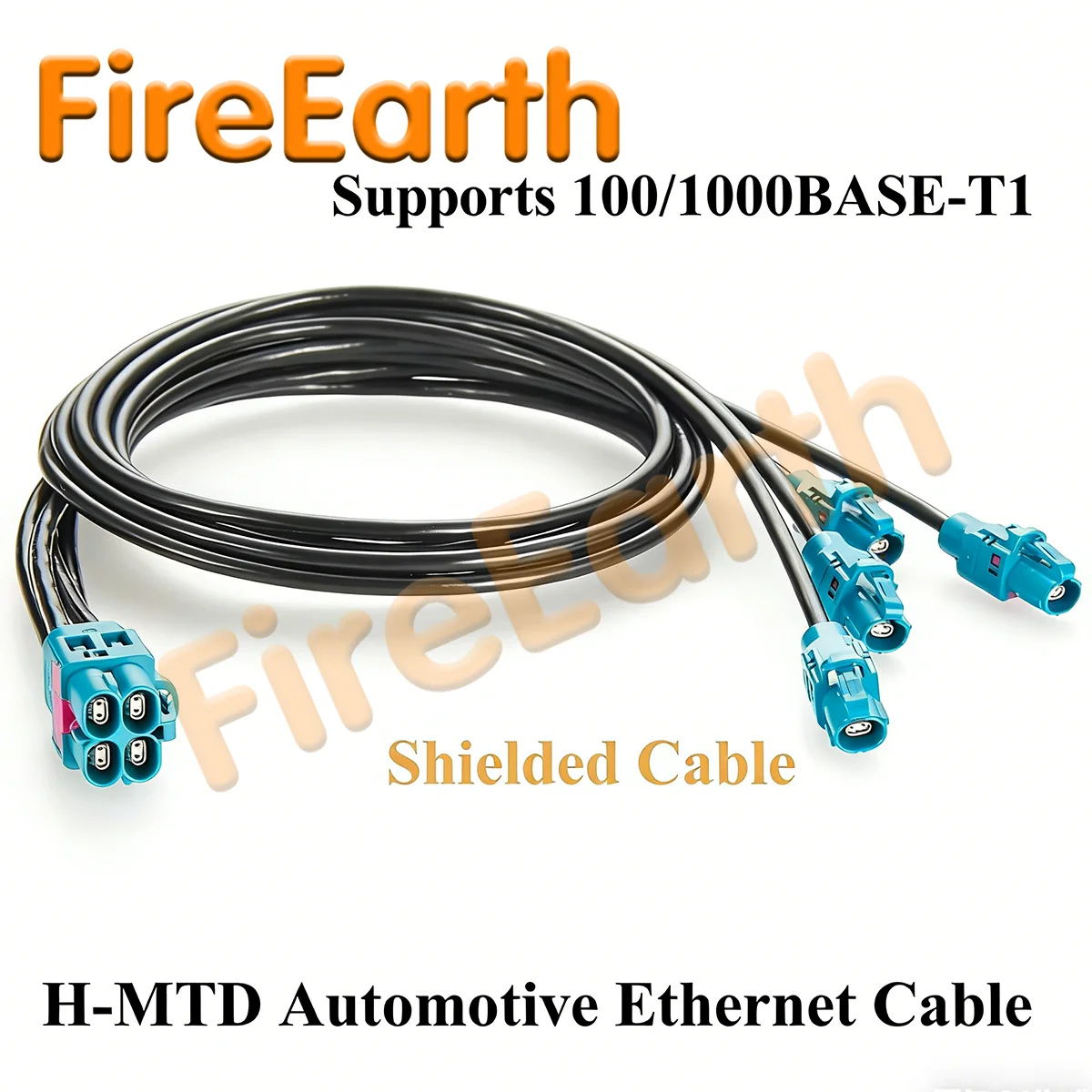 4-In-1 Rosenberger H-MTD Splitter Cable 10Gbps E6K10D-1CAZ5-Z to E6K10A-1CAZ5-Z H-MTD Vehicle Automotive Ethernet Cable for ADAS
