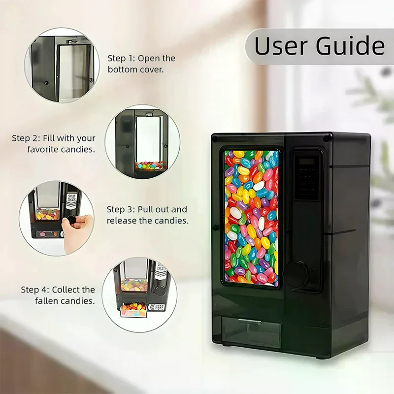 

Очаровательная настольная машина для дозирования конфет, идеальный подарок на день рождения и Рождество, ручная машина для конфет в размере