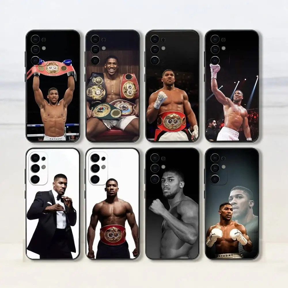 A-Anthony-Boxing Match-Combat Joshua   Phone Case Black Silicone Soft For Samsung S25,S24,S21,S22,S23,S30,Ultra,S20,Plus,Fe,Lite