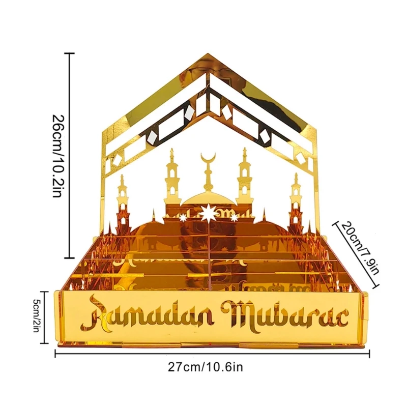 Акриловый держатель конфет для праздничных праздников Eid Holiday Decorative Decor D2rd