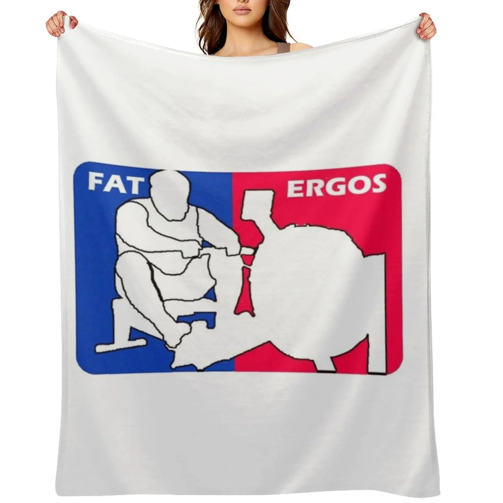 

Fat Ergos Throw Blanket funny gift warm winter Plaid on the sofa Thermals For Travel Blankets