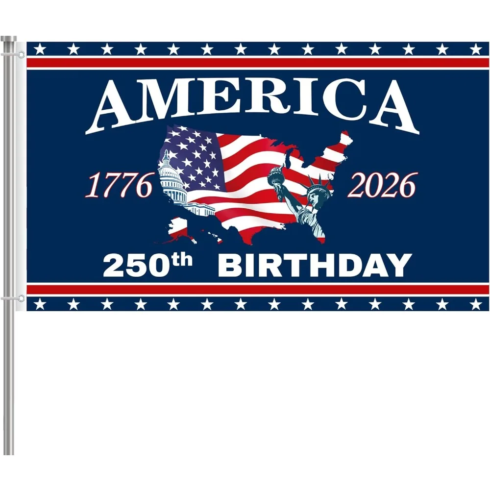 250 Anniversary USA Flag 3x5 2 Sided 3 Layers 250th Anniversary Flag We The People 1776-2026 250 Years Birthday Patriotic Decor