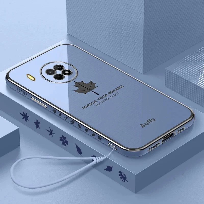 Чехол для телефона Huawei Nova 8i Nova 8 se Nova 7se 7i Nova 5t Nova 3i Y9S Y6 2019 Y7Pro 2019 Y6P Y7A с прямым краем и Кленовым листом