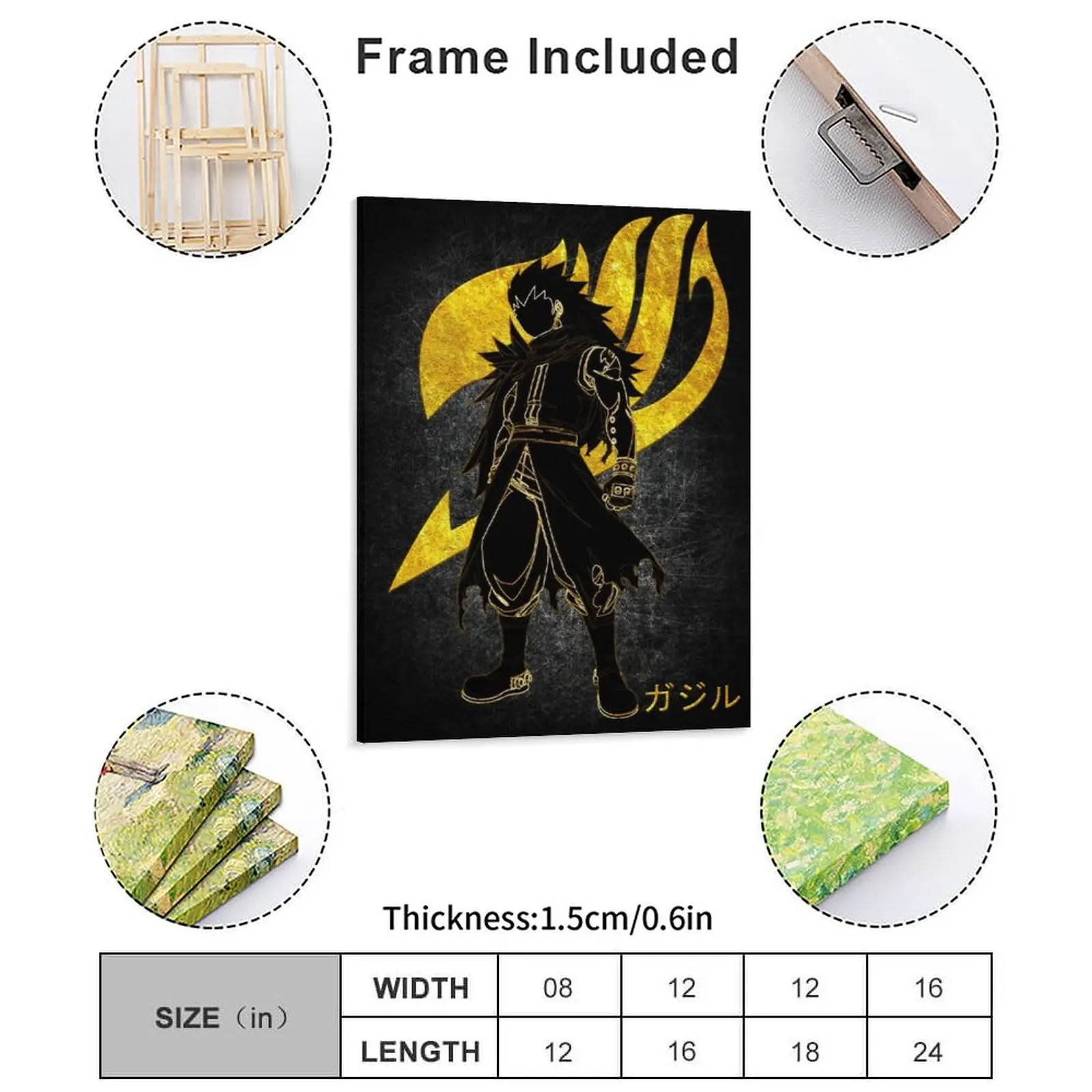 Gajeel Redfox Canvas Painting Customize Party Funny Cinema Party Framed Wall Paintings