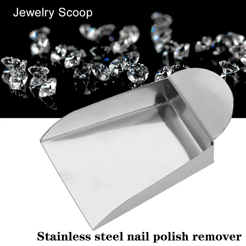 Nail Drill Spoon Double Heads Stirring Rod Stick Nail Glitter Jewelry Spoon Shovel Stainless Steel Nail Art Dotting Drill Tools