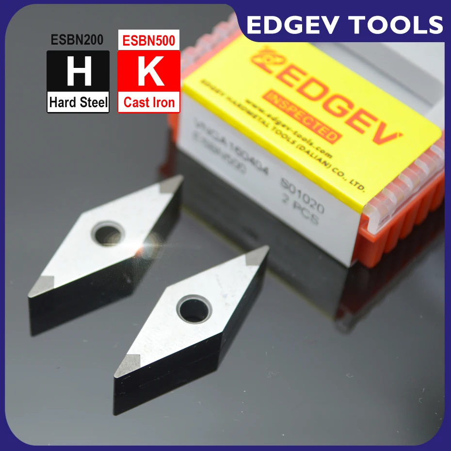 

EDGEV Cbn Insert VNGA160404 VNGA160408 VNMG160404 VNMG160408 CNC Turning Tool Pcbn Tip Cutting Hardened Steel Cast Iron Metal