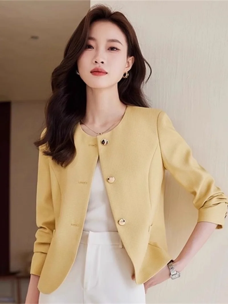 Giacca da abito stile corto alla moda per le donne Primavera e autunno 2025 Giacca casual slim con temperamento delle nuove donne W1744