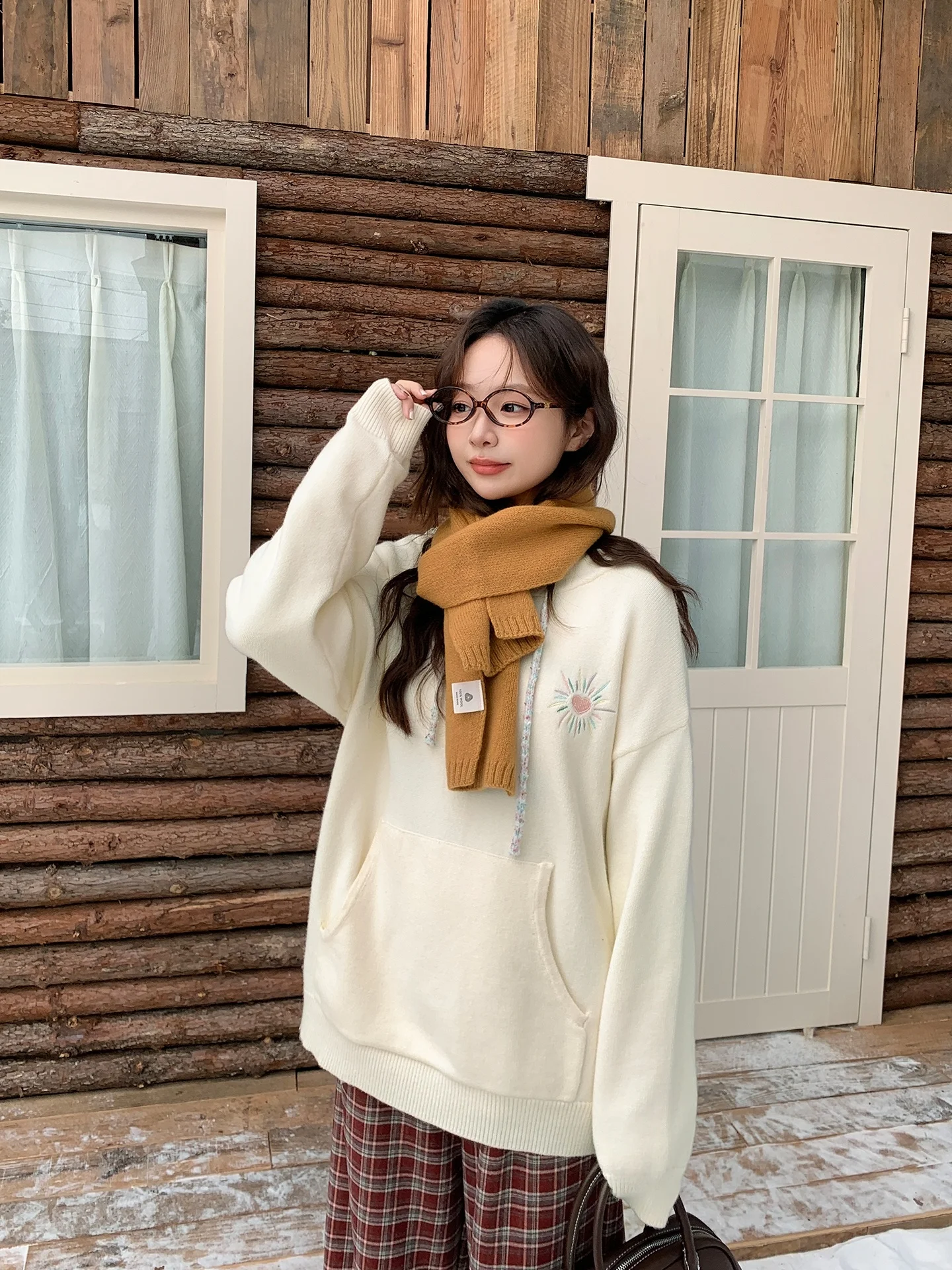 

Однотонная толстовка с капюшоном, вязаный свитер, груша, морская, соль, сыр, дизайн, повседневный удобный женский осенне-зимний модный топ