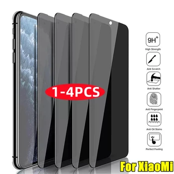 1-4 adet için gizlilik ekran koruyucuları Poco X3 X4 M3 Pro F3 GT Anti-casus cam xiaomi Redmi not 7 8 11 9 9A 9C 10 Pro 9S 10S