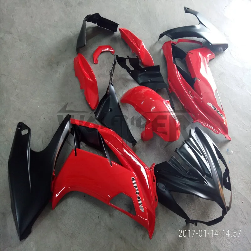 

injection Fairings kit for ER-6f 12-15 red black 650R ER-6f 2012 2013 2014 2015 ABS Plastic kit