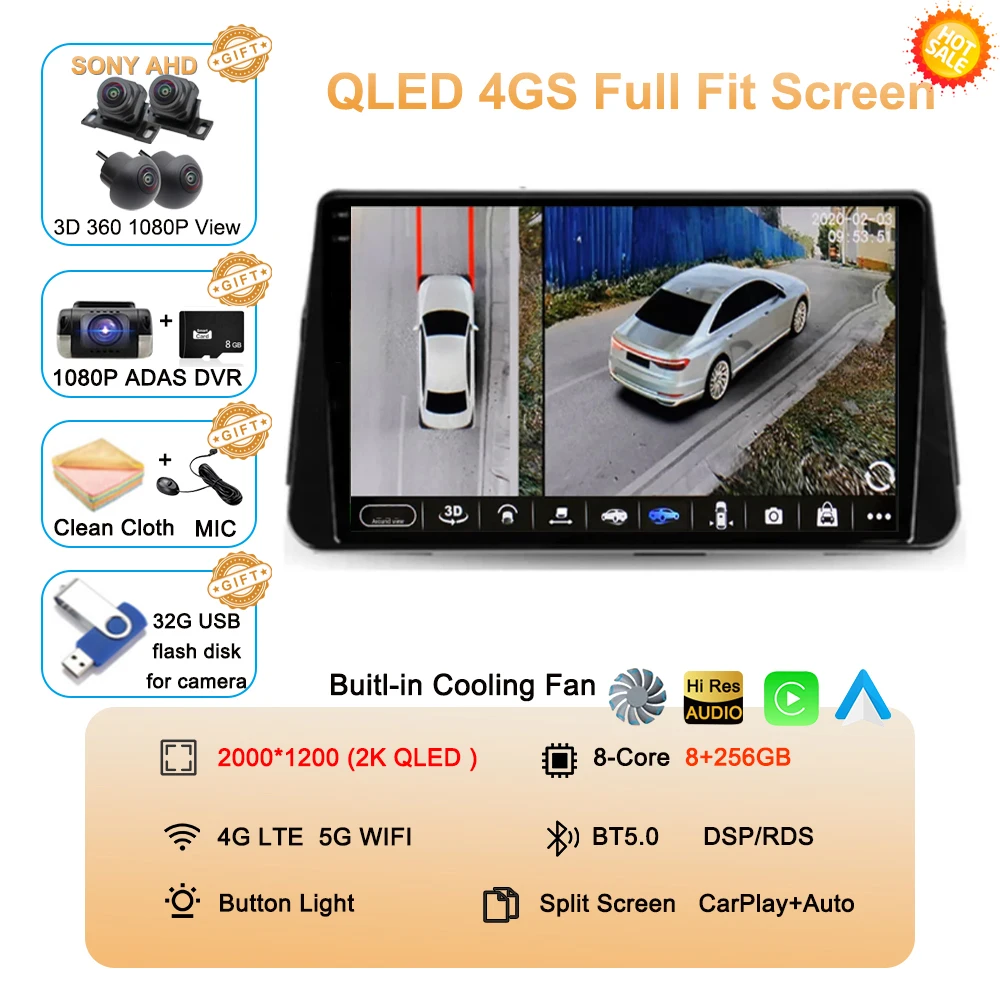 Android 16 Carplay Auto voor Nissan MICRA Kicks P15 2017 2018 2019 2020 2021 autoradio multimediaspeler navigatie stereo