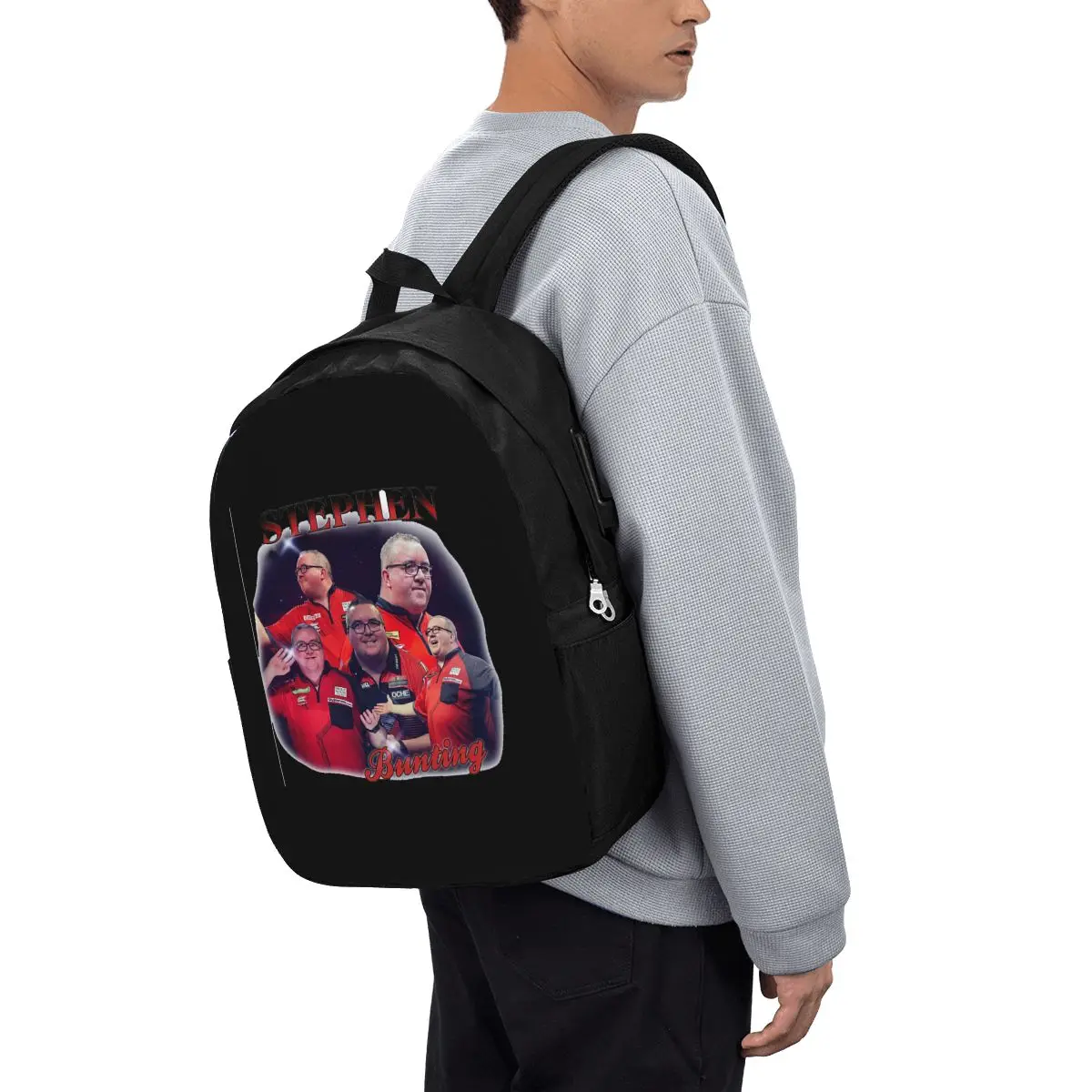Stephen Bunting Bootleg Backpack Travel Notebook Bag Computer College Student School Bag Laptop Shoulder Bags for Men Women