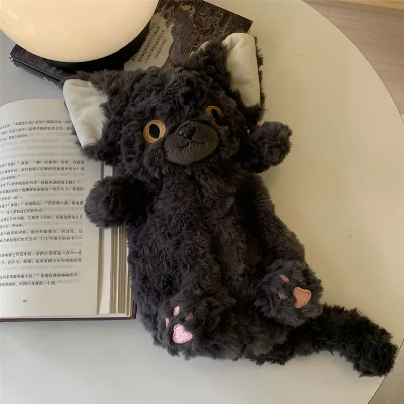 Cat Plush Pen Bag Embroidered Kawaii Y2K Japanese Ins Cute Cat Doll Ins Plush Toy Doll Pen Bag Zipper Student Birthday Gift New