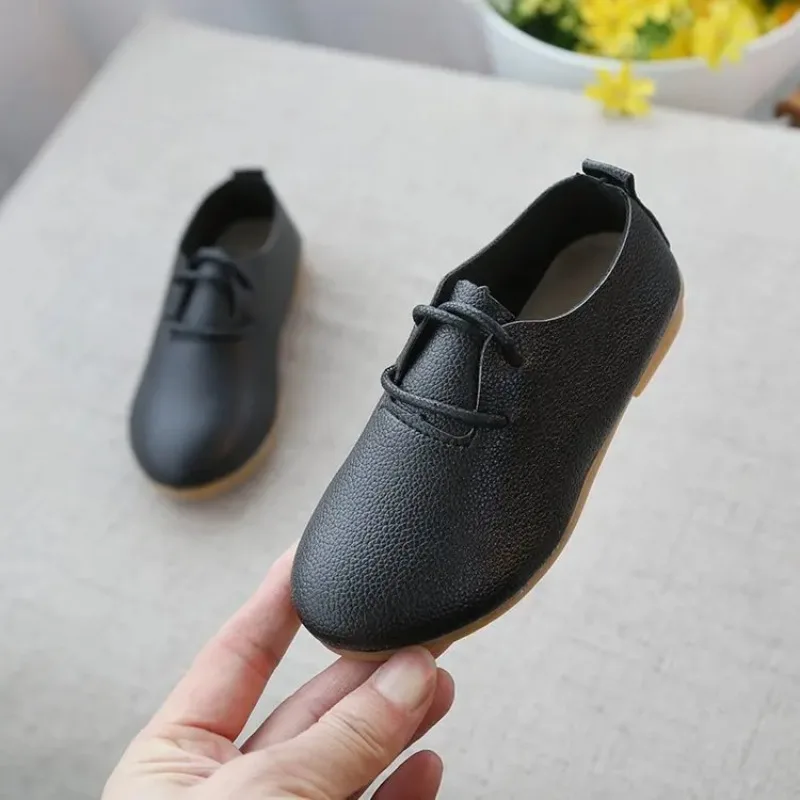 

2025 New Little Girls Dress Leather Shoes for 9 Years Old Boys Flat Heel Big Kids Children's Shoes for 4 - 5 8-9 Years. Girls