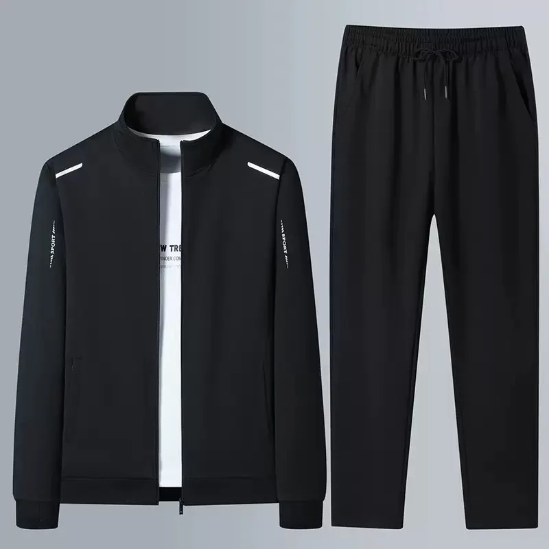 

Spring and Autumn New Fashion Sports Fitness Running Suit for Men Casual Loose Comfortable Plus Size High Quality Two-piece Set