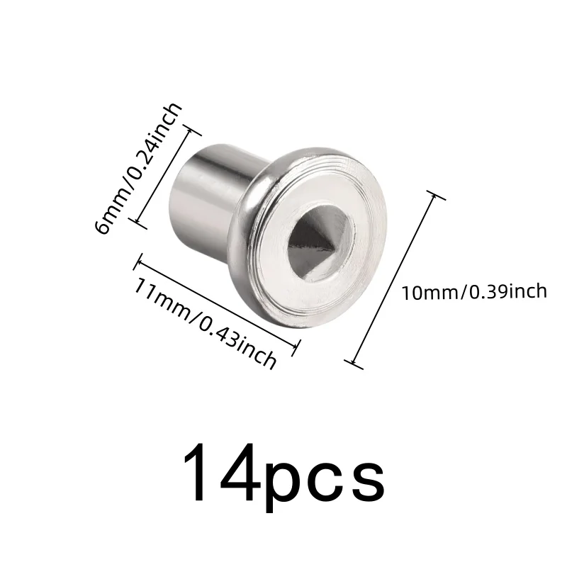 14 pcs 6mm Furniture Assembly Dowels, Sturdy Metal Material, suitable for DIY Wood Joinery, Precision Center Point