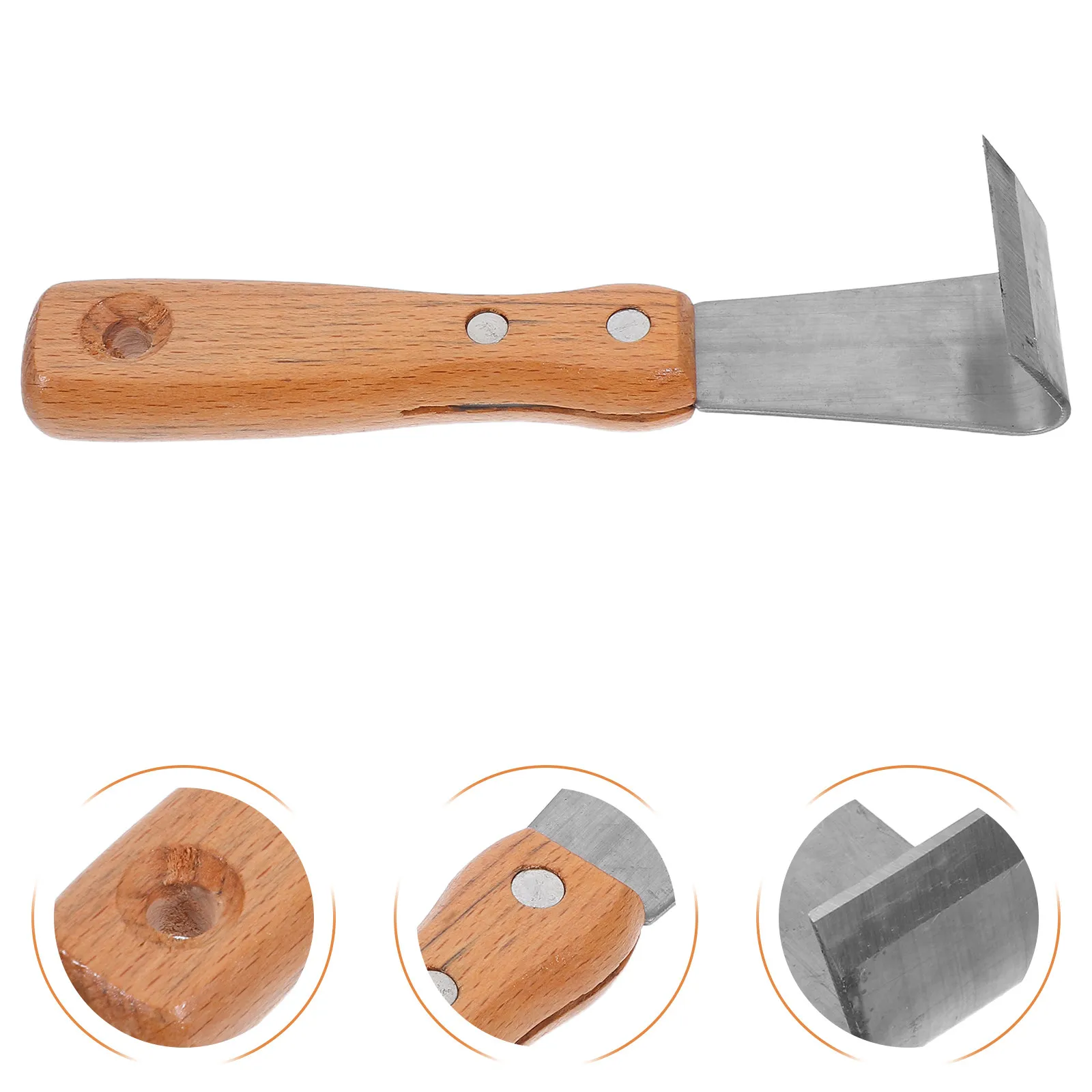 

Инструмент для удаления коры Bark Spud: нержавеющая сталь, деревянная ручка, для очистки стволов деревьев, для сада, двора, для фруктовых деревьев