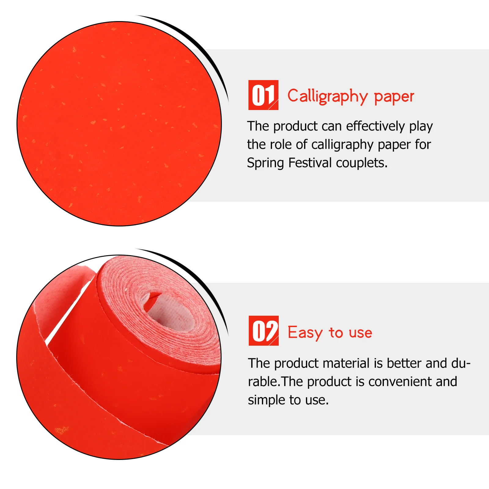 

Soft Delicate Red Xuan Paper Chinese Calligraphy Paper Roll Bamboo Pulp Any Size Spring Festival Couplets