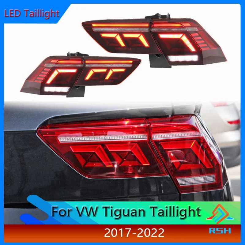 

LED Tail Light Assembly For 2017-2023 VW Volkswagen Tiguan L Models High-End Style Brake Reversing Light Plug And Play Accessory