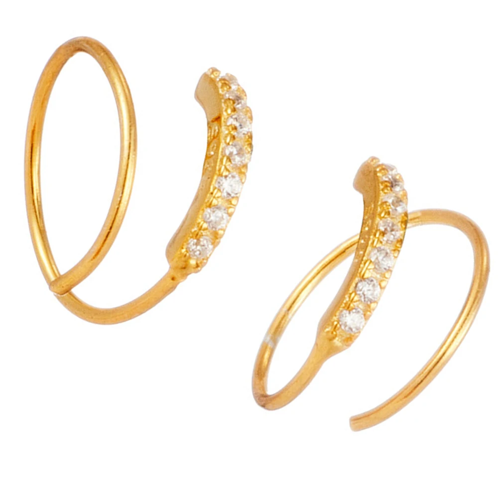 

Zircon Earrings Women Studs Spiral Accessory Jewelry Decor Fashion Ear Rings Gifts Valentine Birthday Party