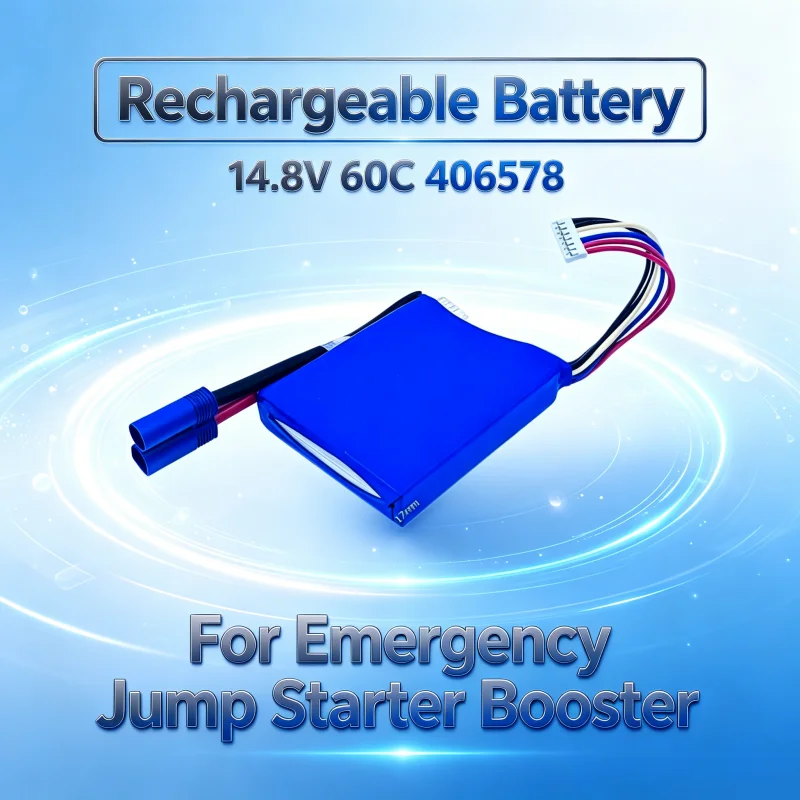 14.8V 4S1P 406578 1.5Ah Rechargeable Battery For Car Jump Starter High Rate LiPo Battery Pack for Emergency Jump Starter Booster