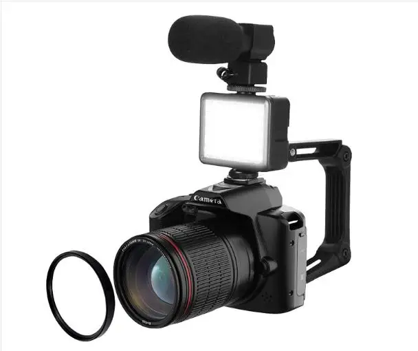 HD WIFI Digital Cameras Microphone 64 Million Camcorder 4k Night Vision Vlogging Camera for Youtube Led Video Light