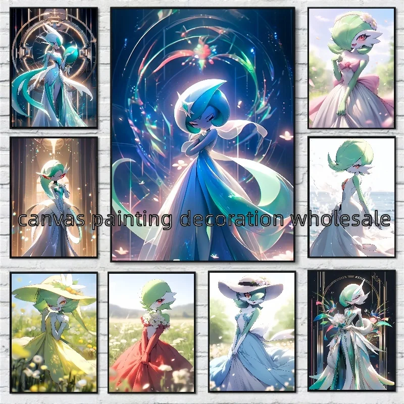 

Anime Pokemon Poster Cartoon Character Print HD Canvas Painting Picture Kawaii Girl Room Decoration Wall Art Painting Gift